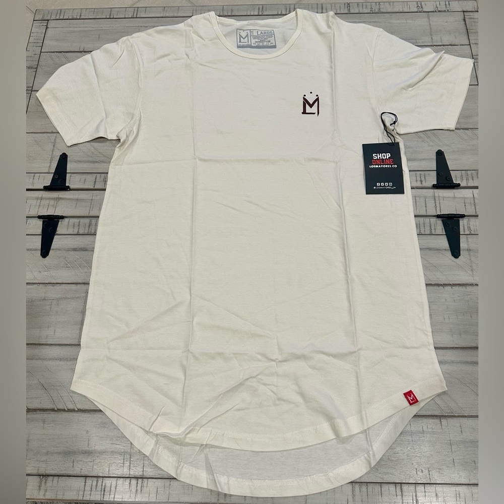 NWT Los Mayores Men’s T-Shirt, Cream, Size Large